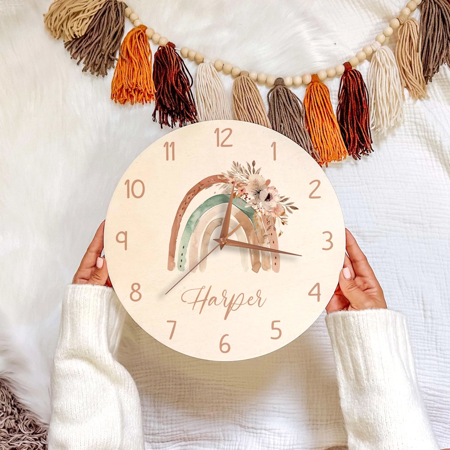 Rainbow Bloom Clock