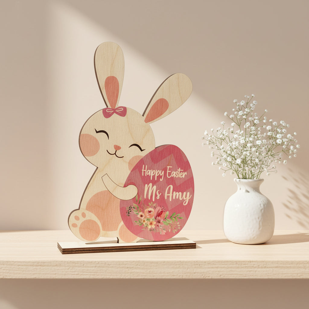 Standing Easter Bunny - Pink