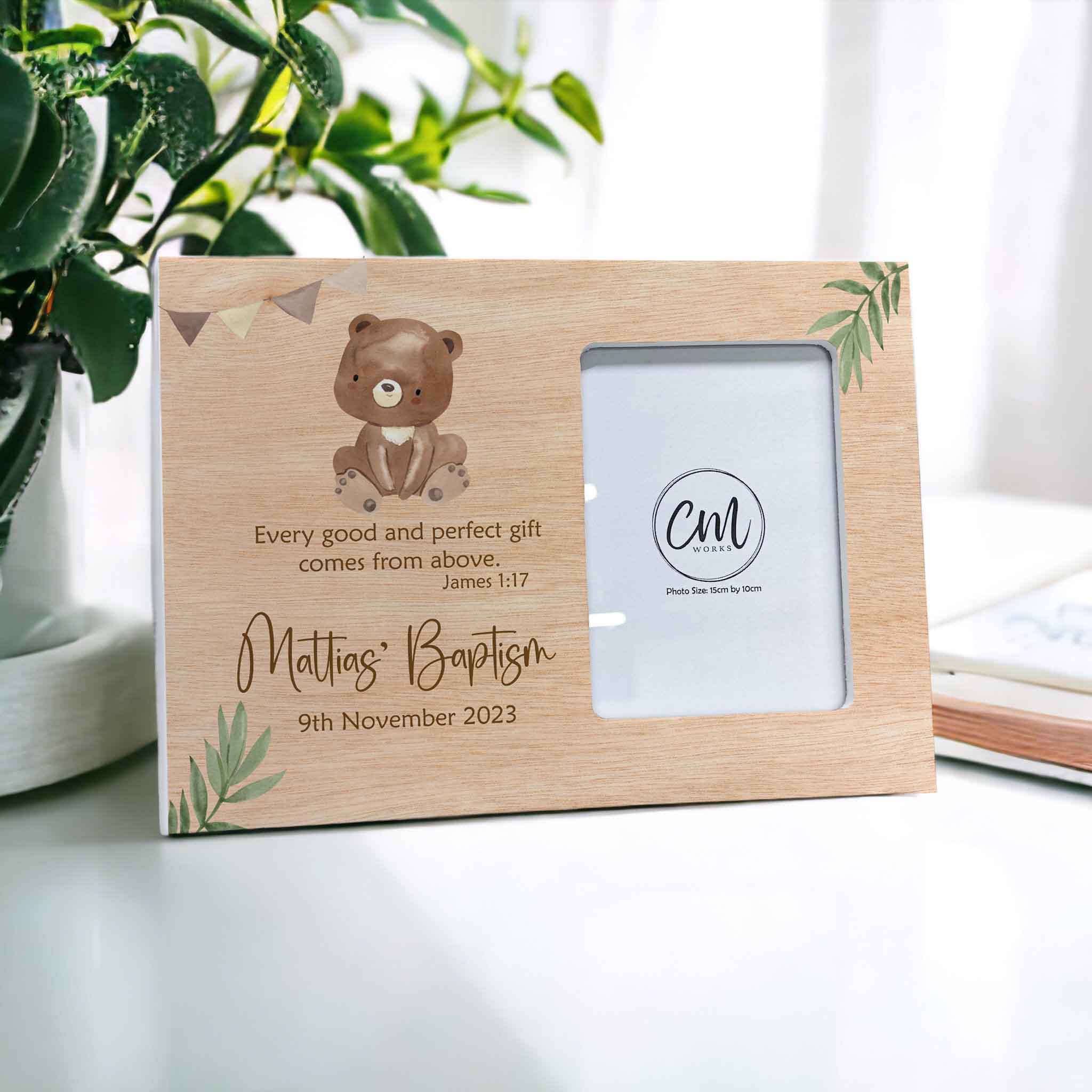 Baptism Frame - Bear