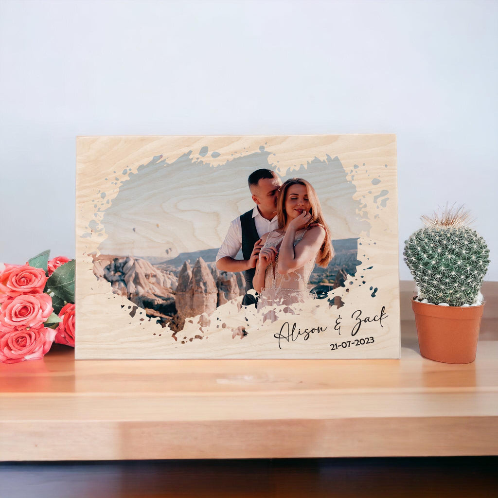 Wooden Plaque Wedding Day - Grunge