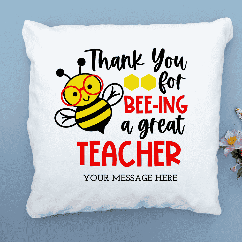 Thank You For Bee-ing… – Personalised Cushion