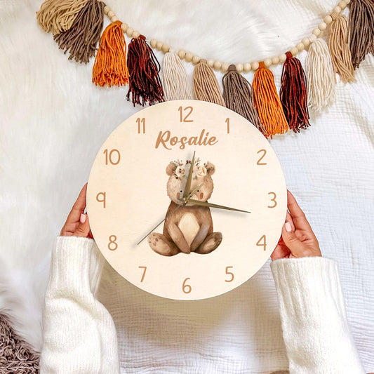 Cozy Bear Clock