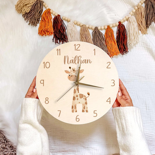 Giraffe Fun Clock