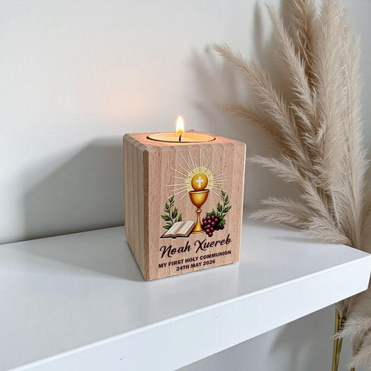 Holy Communion Candle Holder - Leaves
