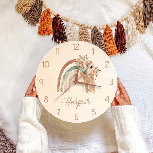 Rainbow Bloom Clock