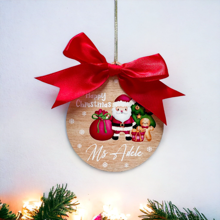 Flat Christmas Ornament - Teacher