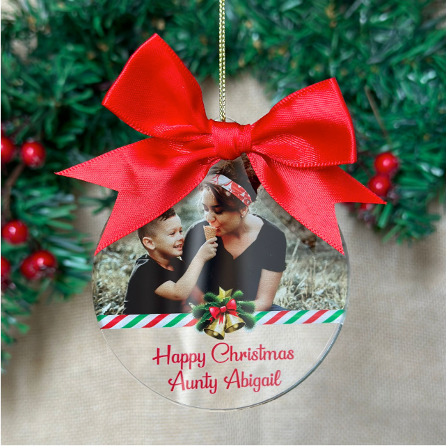 Acrylic Ornament - Photo Bells