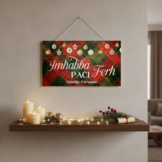 Christmas Welcome Plaque - Maltese