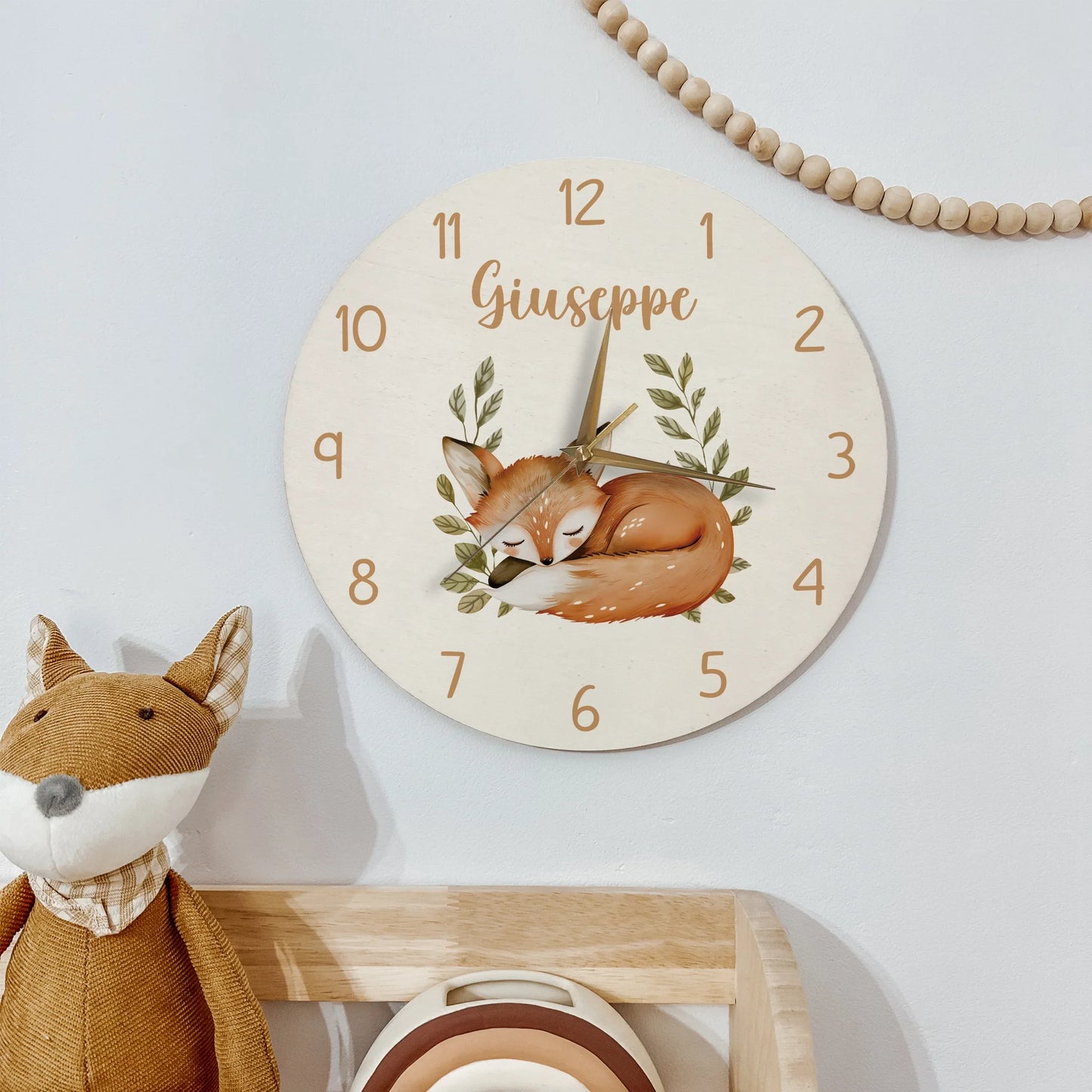 Sleepy Fox Clock