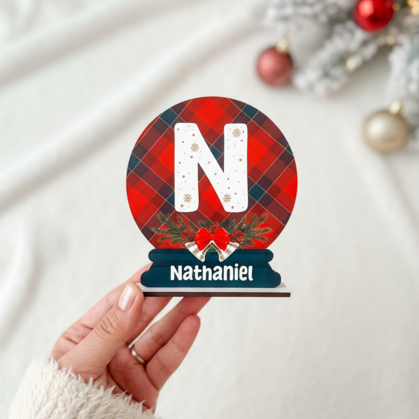 Standing Snow Globe - Initial