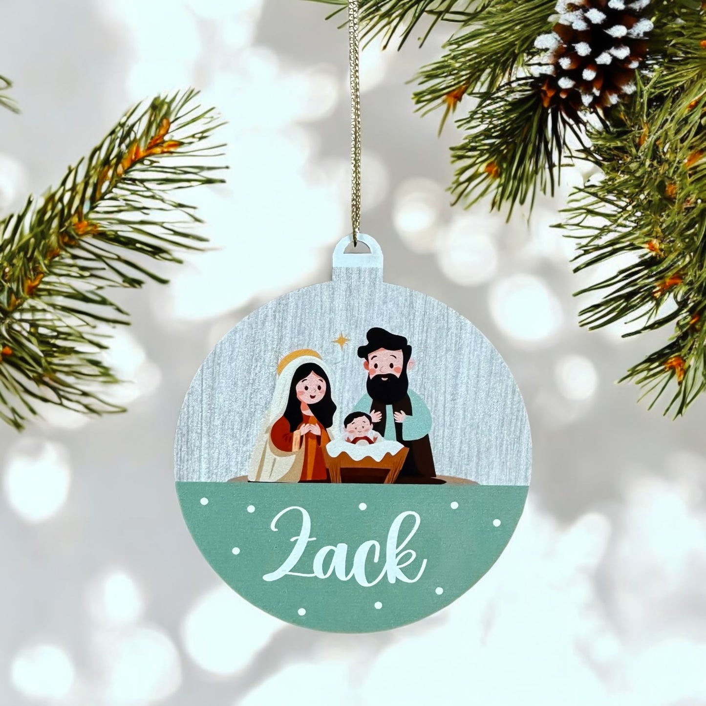 Flat Ornaments - Nativity Scene