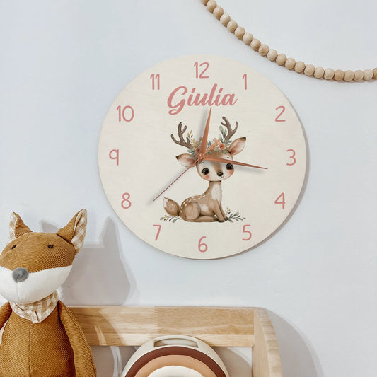 Woodland Deer Clock