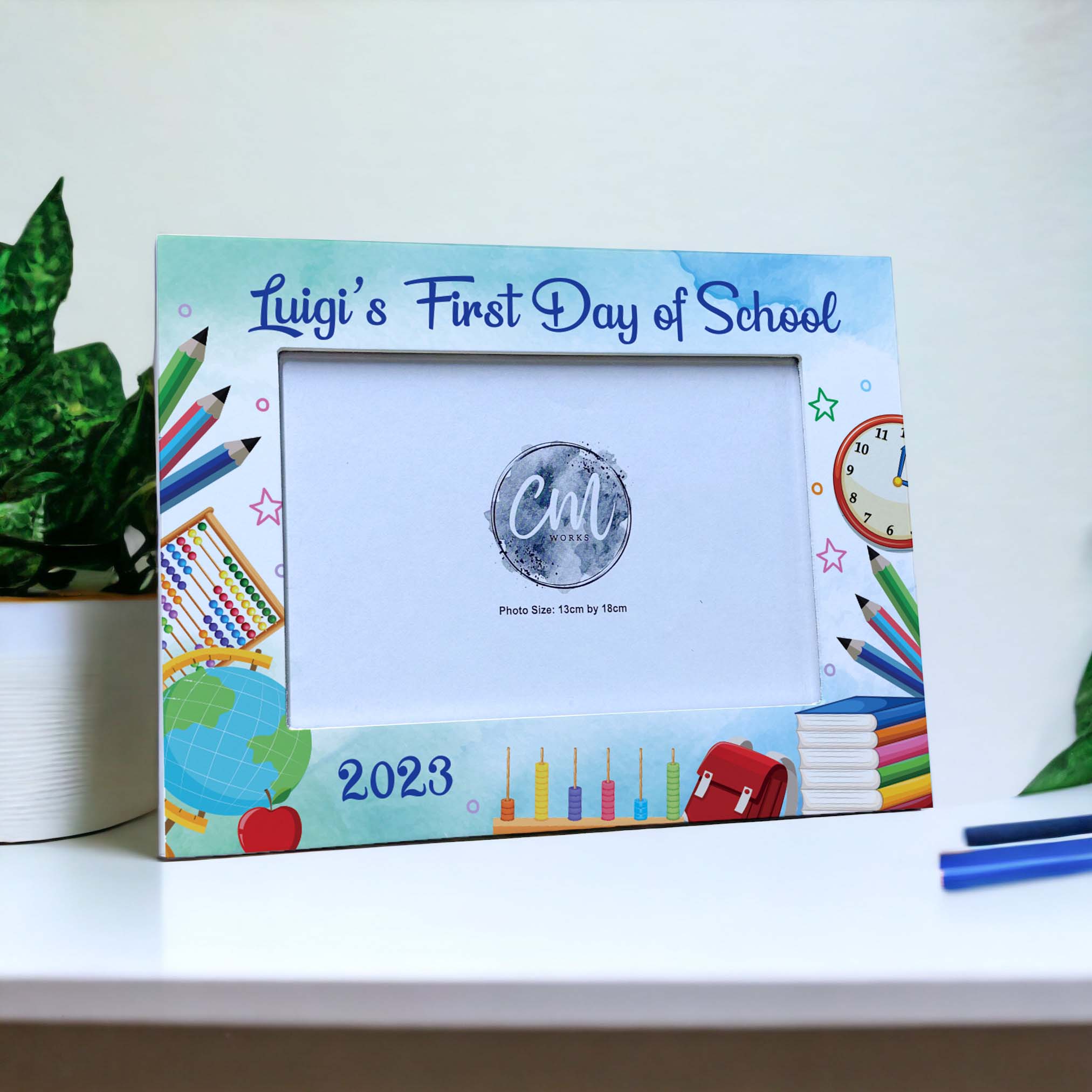 First Day At School Photo Frame - Boy