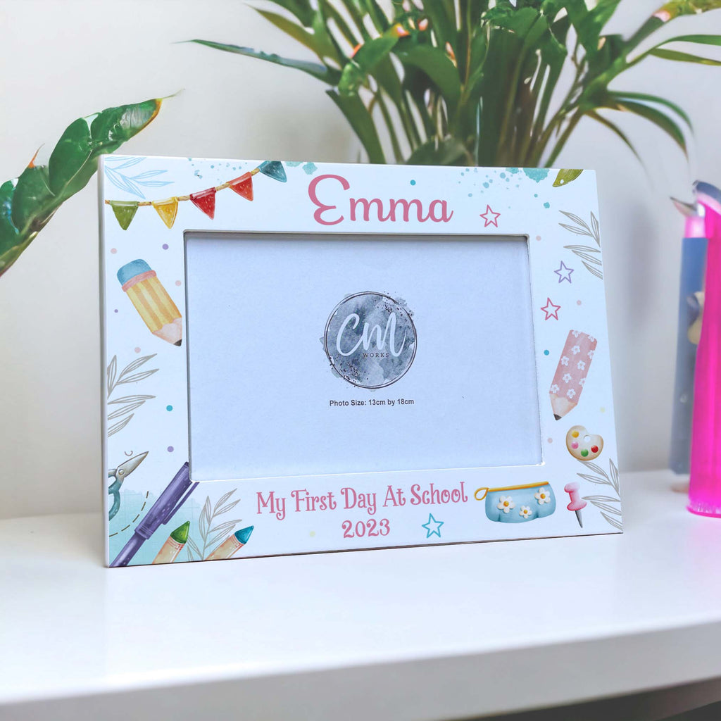 First Day At School Photo Frame - Girl