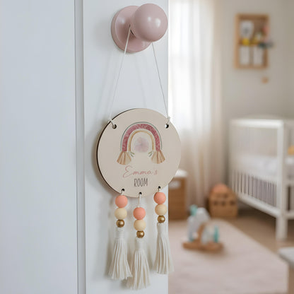 Wooden Tassel Sign - Girl