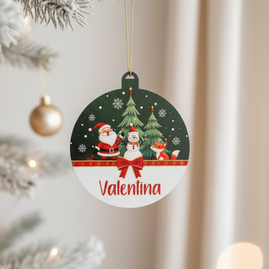 Flat Christmas Ornament - Green