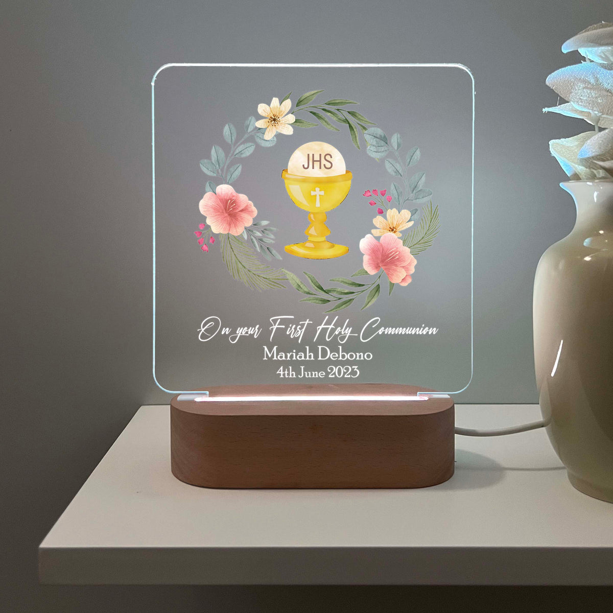 Communion Lamp Holy communion Night lamp - Girl – CM Works