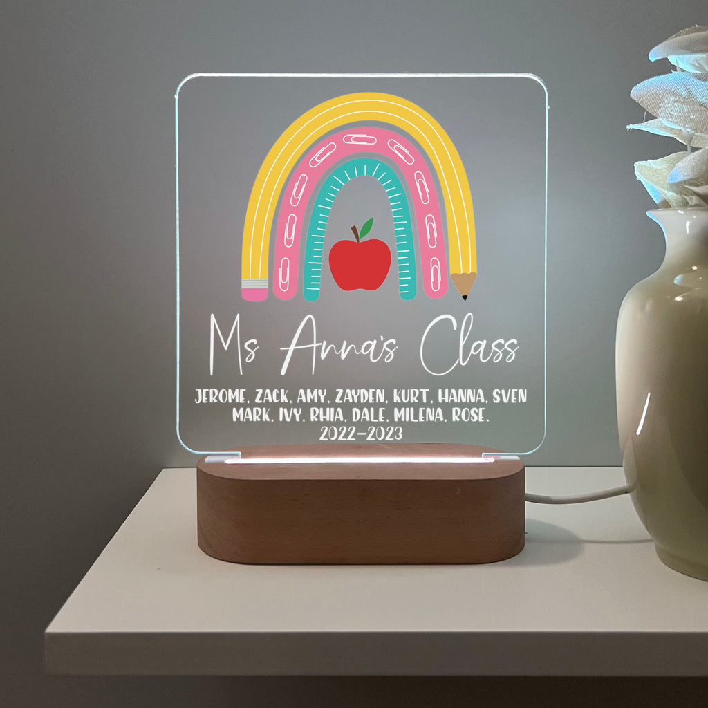 Teacher Night Lamp - Rainbow