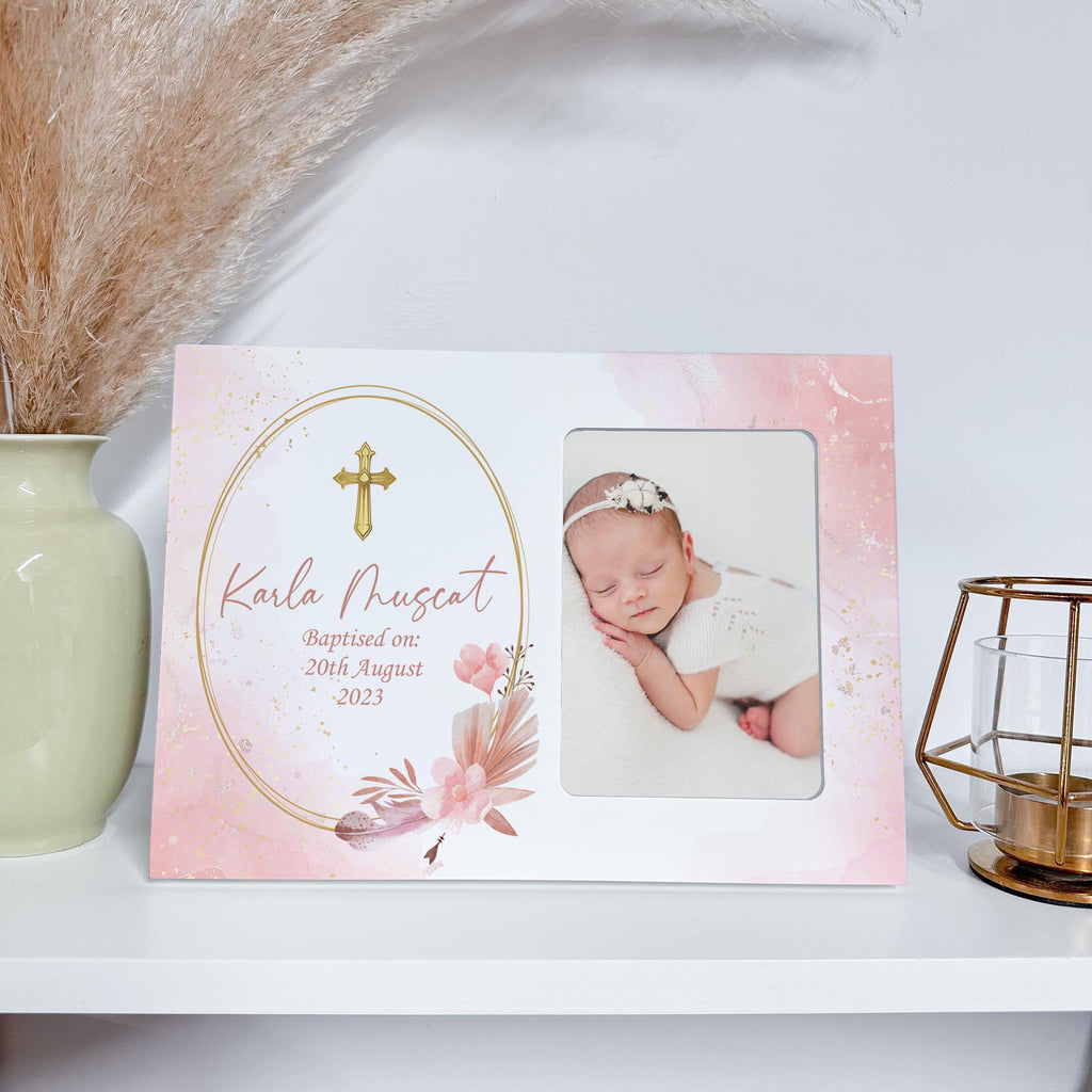 Baptism Frame - Floral