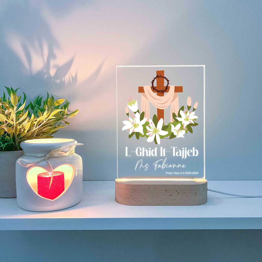 Easter Night Lamp - Cross