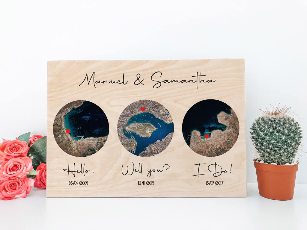 Wooden plaque special dates