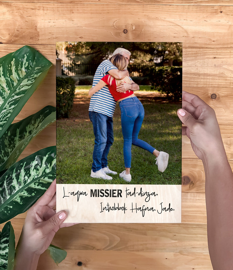 Missier Wooden plaque With Photo