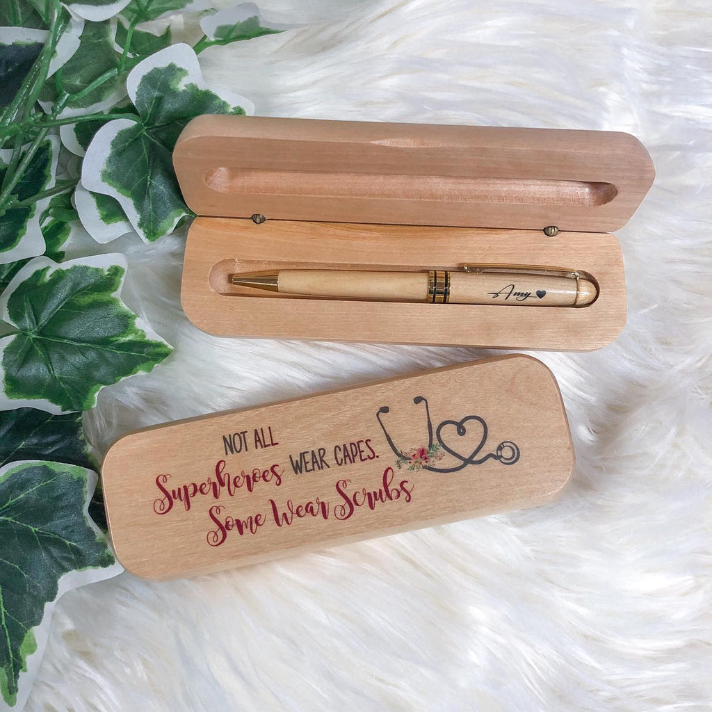 Thank You Wooden Pen + Case