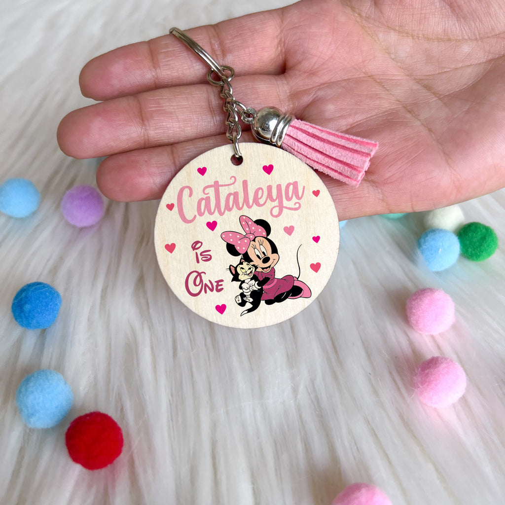 Keychain Birthday Souvenir - Pinky