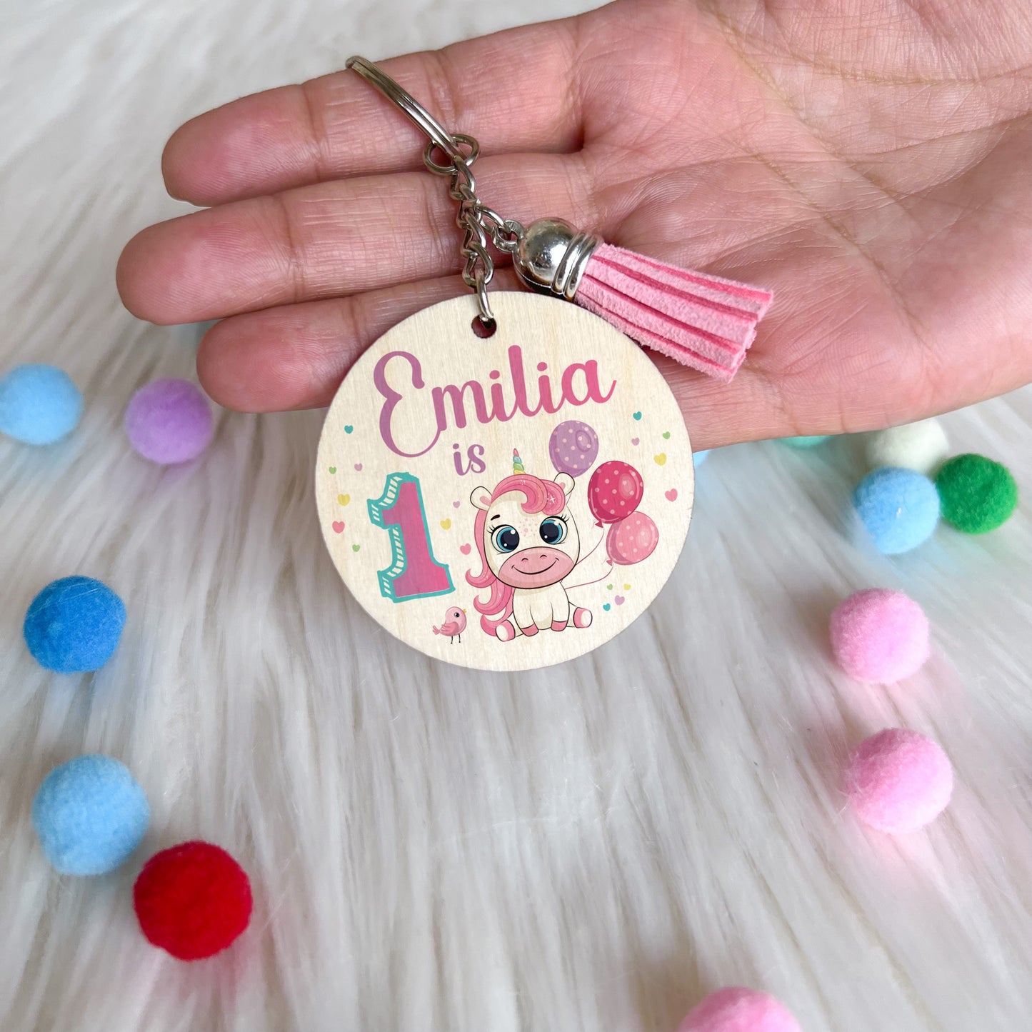 Keychain Birthday Souvenir - Unicorn