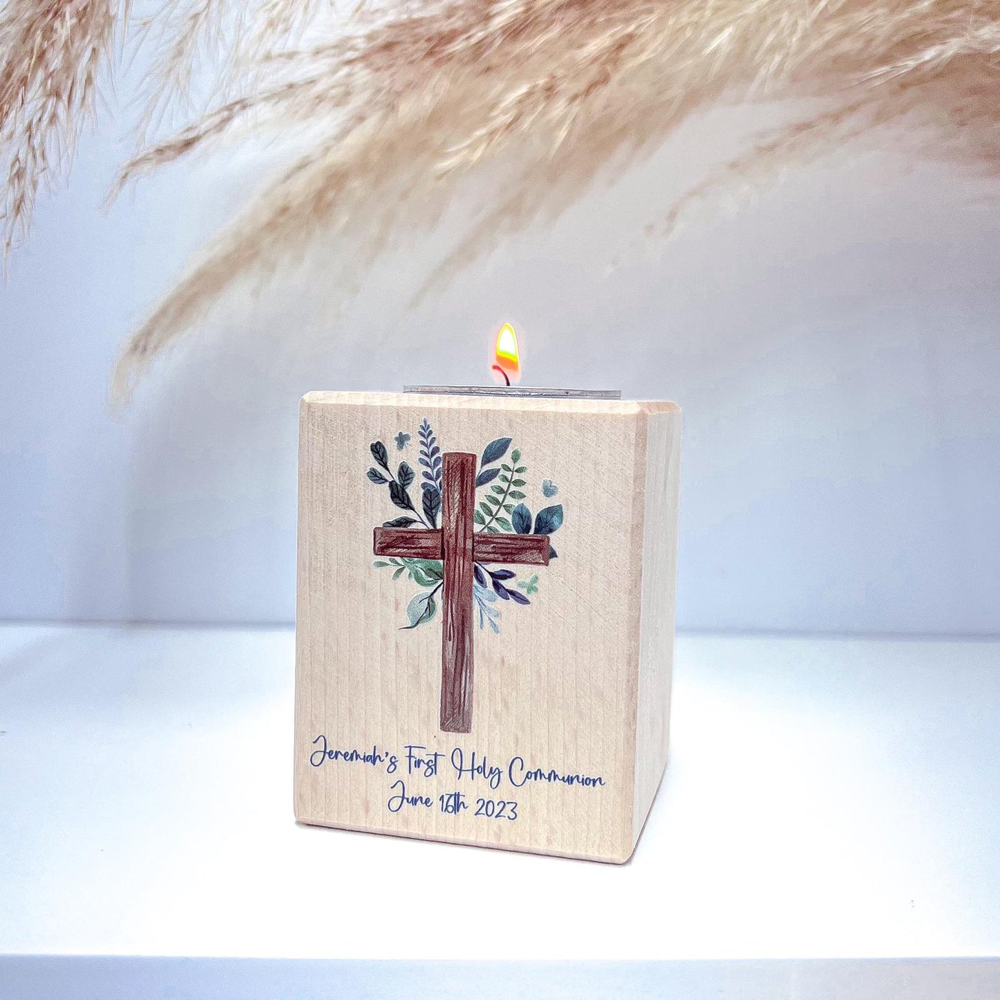 Holy Communion Candle Holder  - Cross