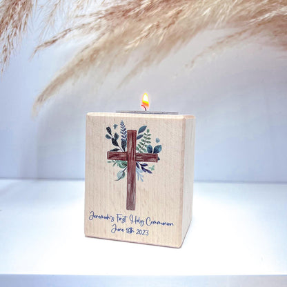 Holy Communion Candle Holder  - Cross
