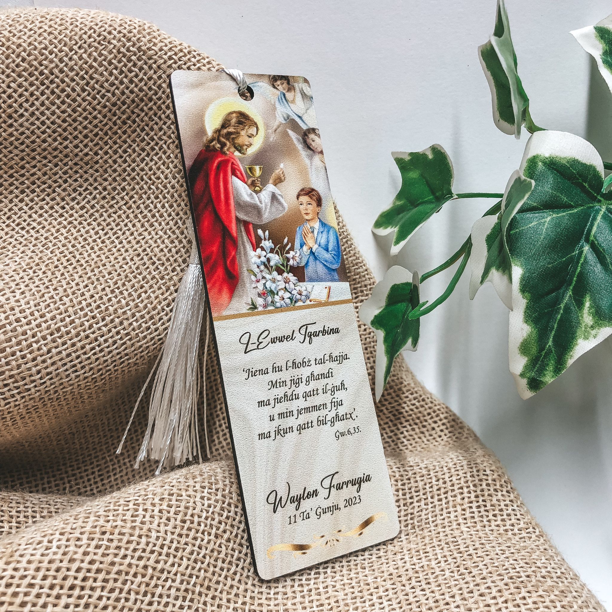 Holy Communion Bookmark - Boy