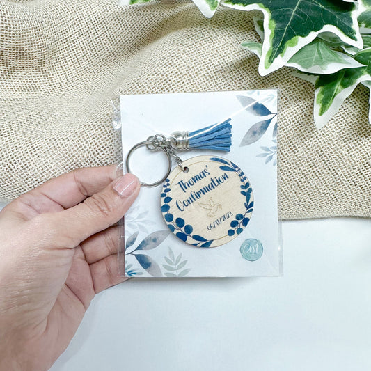 Confirmation Keychain - Blue