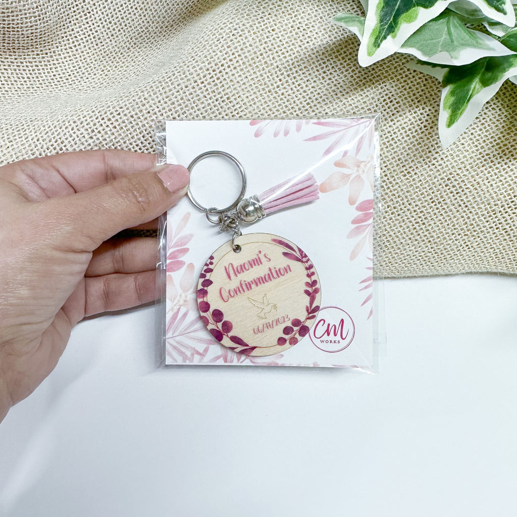 Confirmation Keychain - Pink