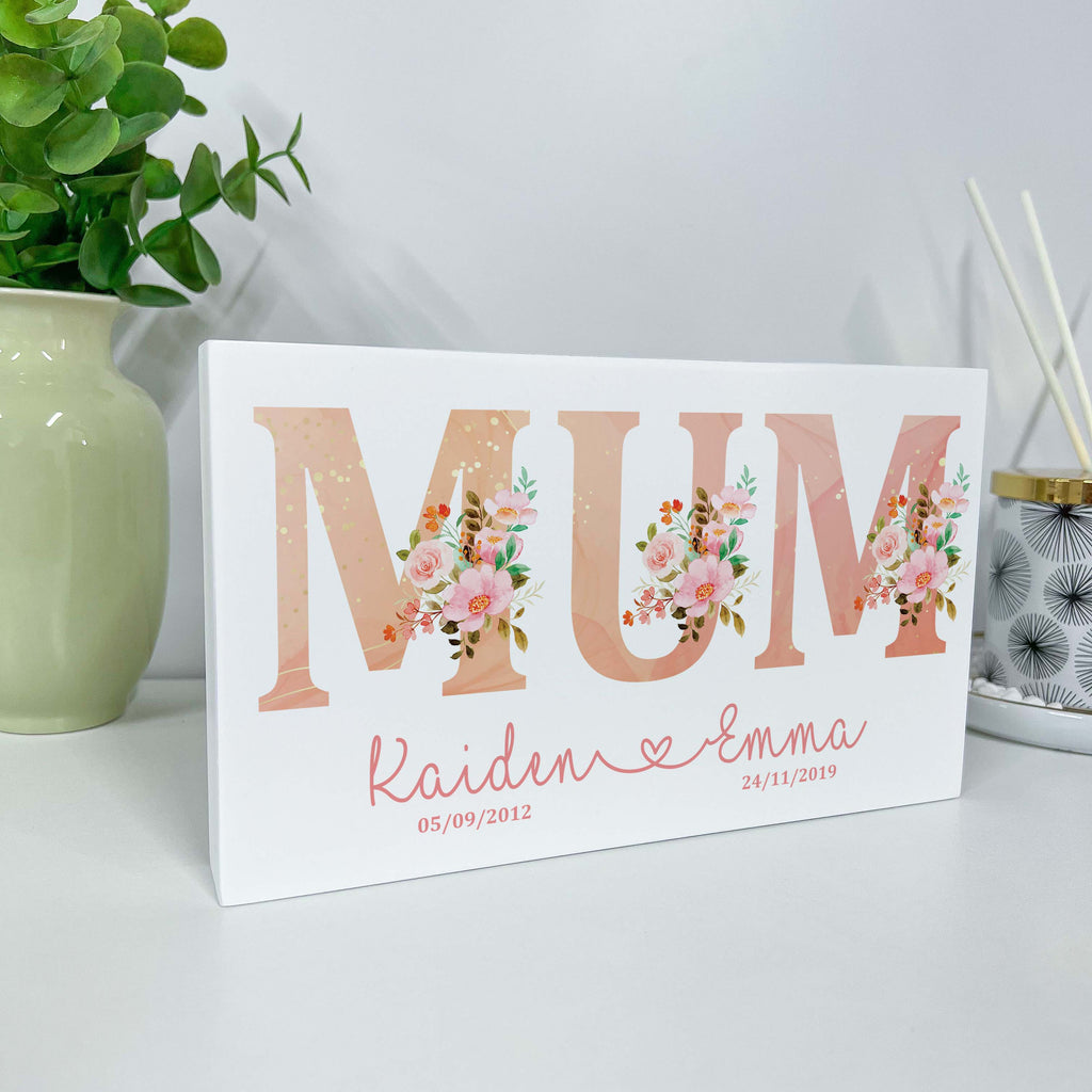 Mother's Day Wooden Block - MUM