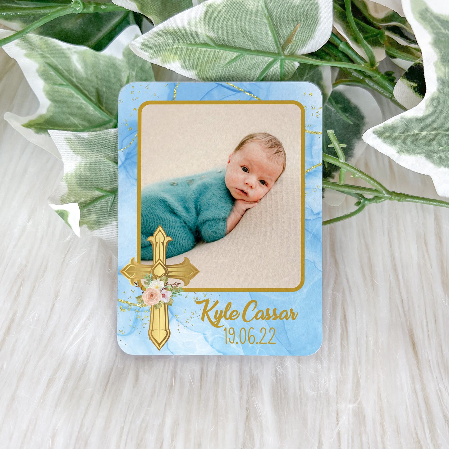 Baptism Souvenir - Blue Gold
