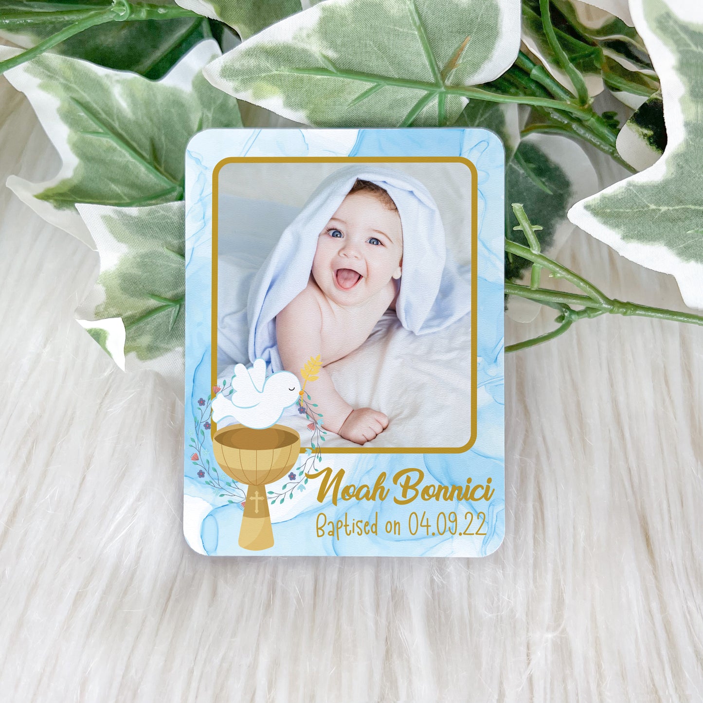 Baptism Souvenir - Watercolour Blue