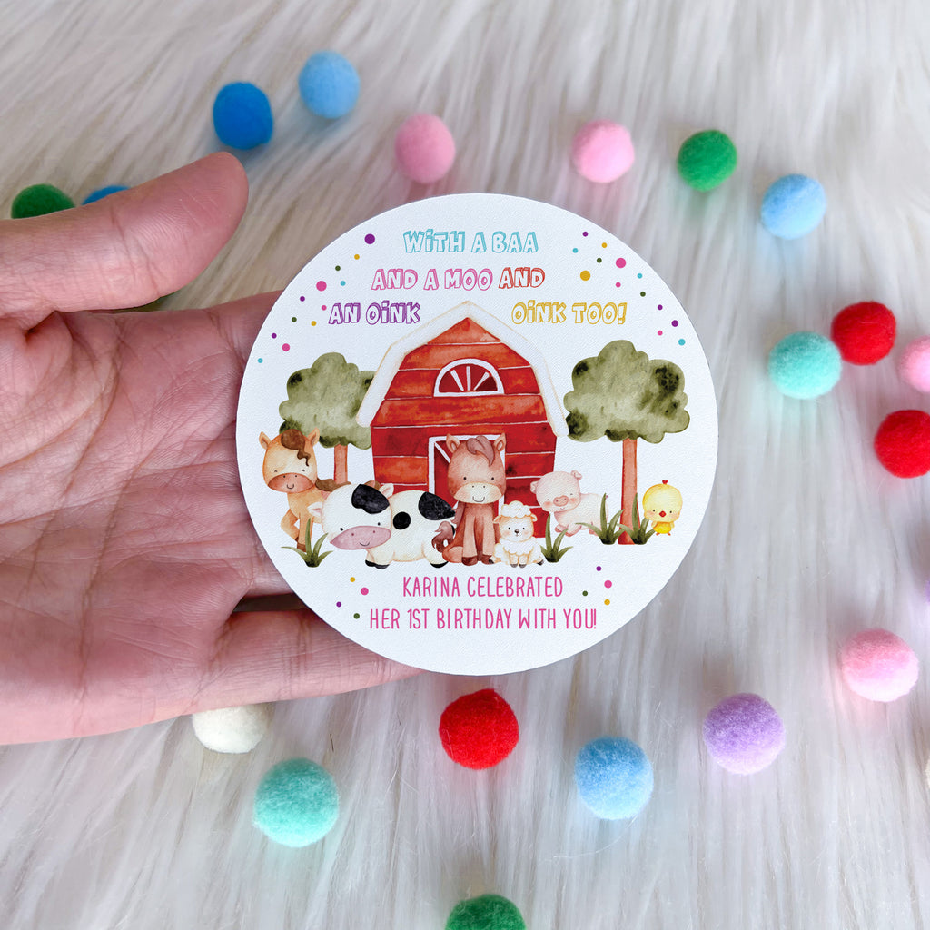 Magnet Birthday Souvenir - Girls Farm