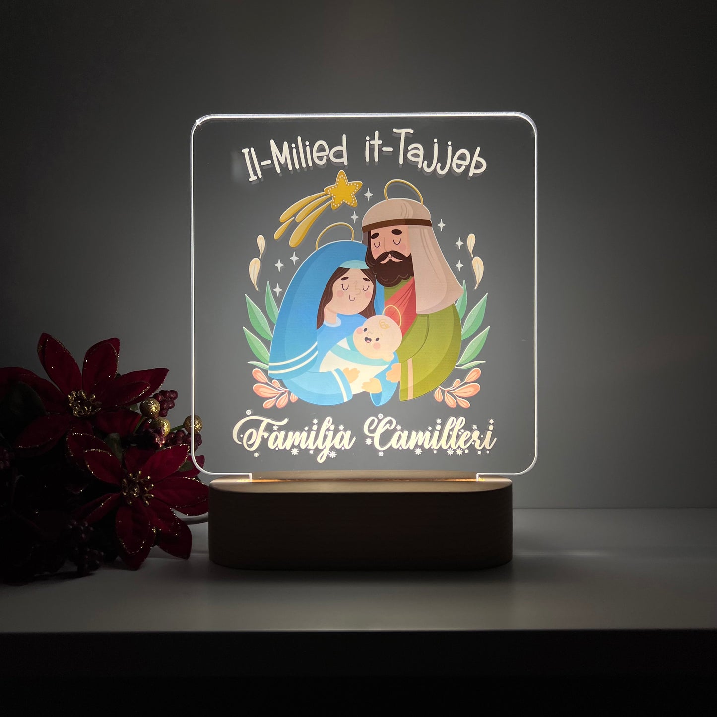Christmas Lamp - Nativity Scene