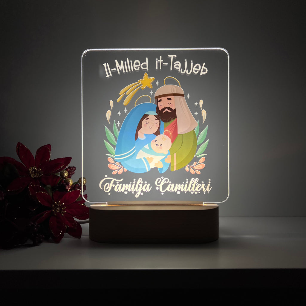 Christmas Lamp - Nativity Scene