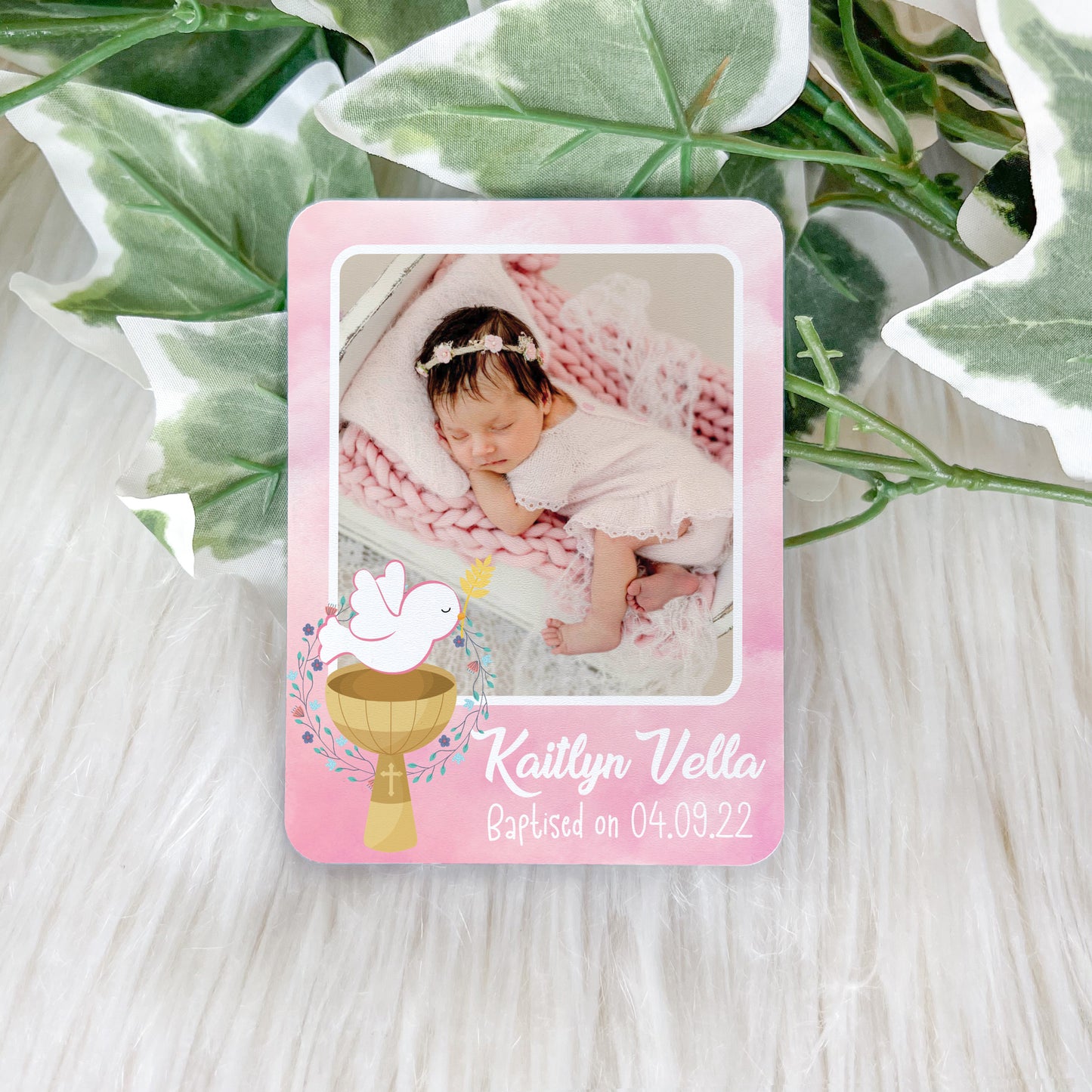 Baptism Souvenir - Watercolour Pink