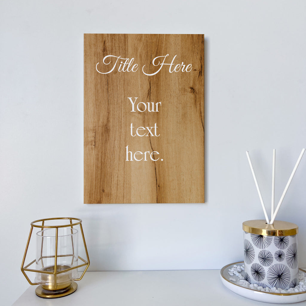 Wooden Plaque - Custom