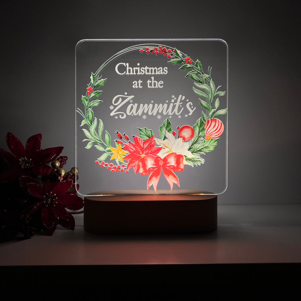 Christmas Lamp - Wreath